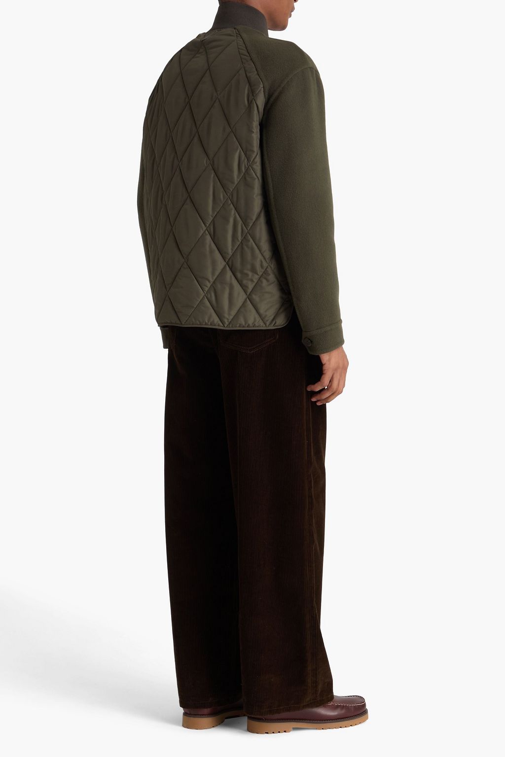 CANALI Quilted shell-paneled wool-blend felt jacket