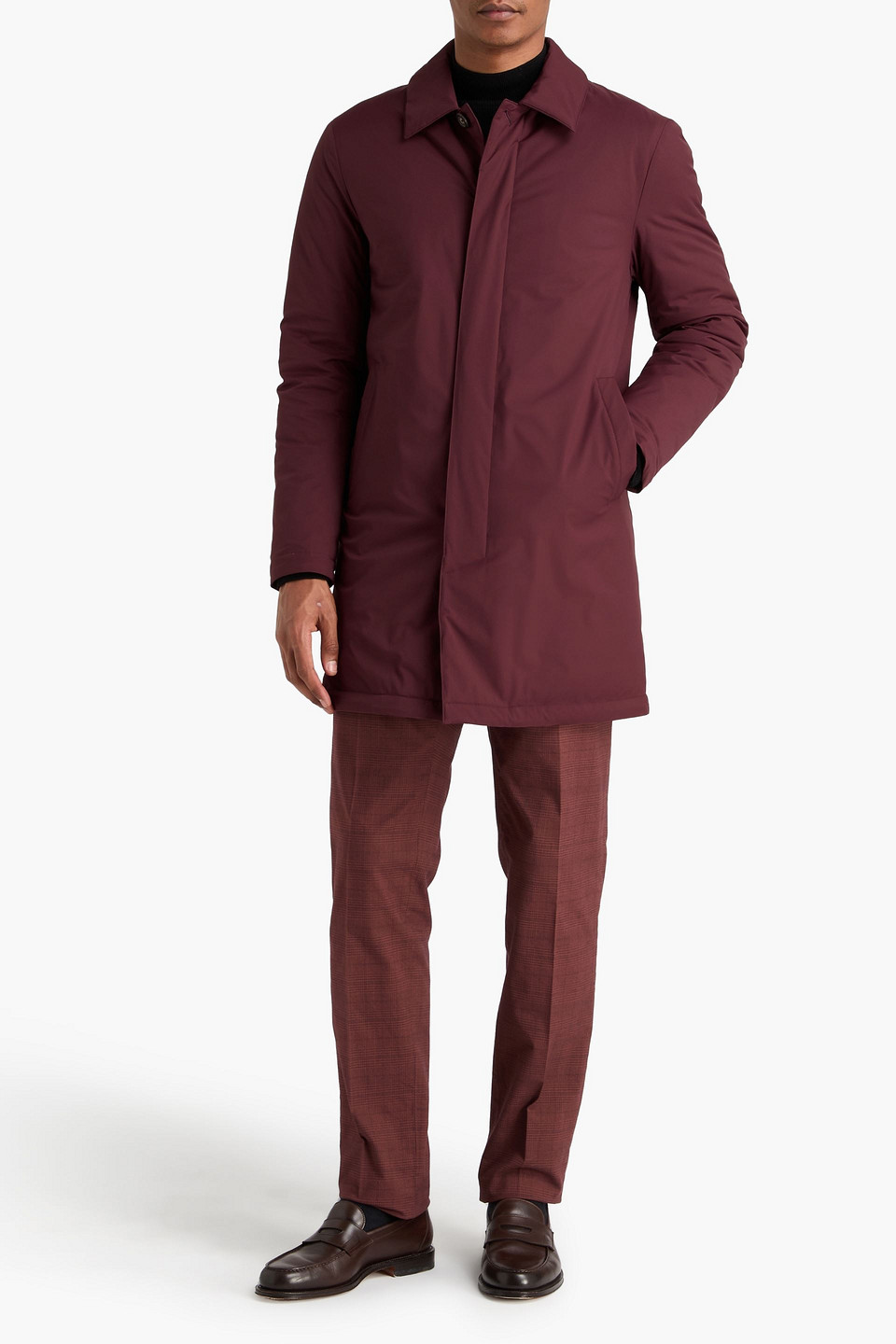  Canali - Shell Down Coat - Burgundy - It 56 