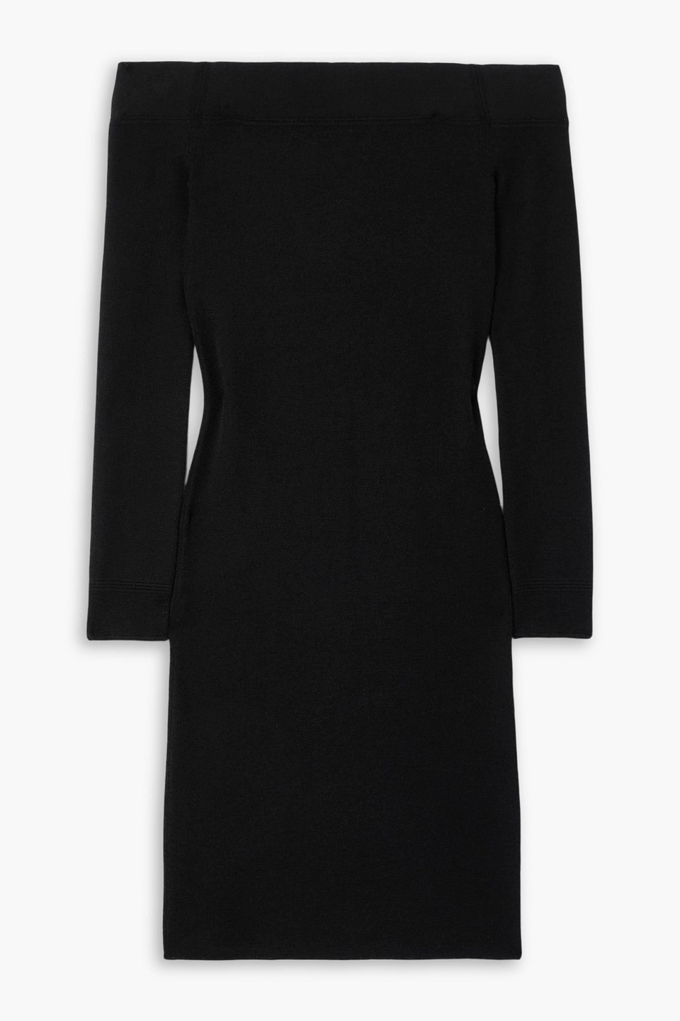 tom ford - off-the-shoulder cashmere and silk-blend dress - black - xs