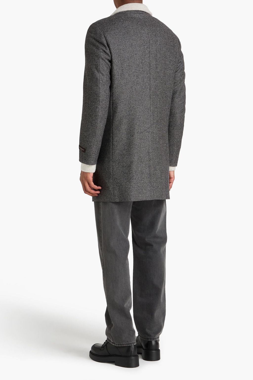 CANALI Wool and cashmere-blend felt coat