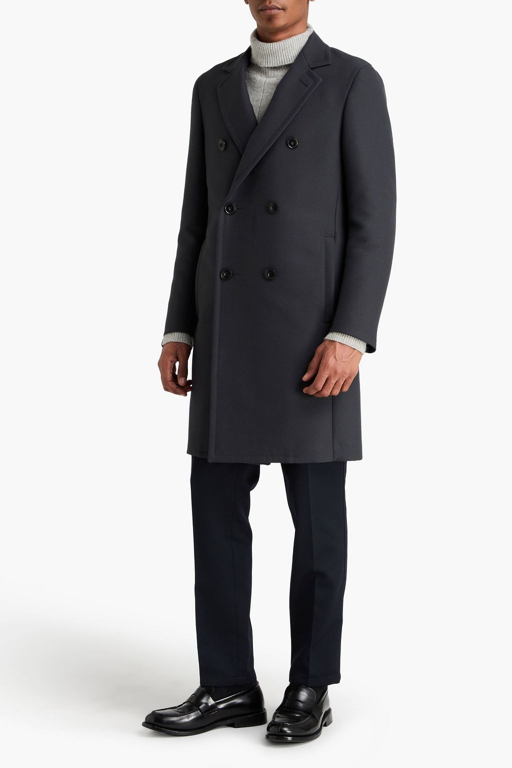 CANALI Double-breasted wool-felt coat