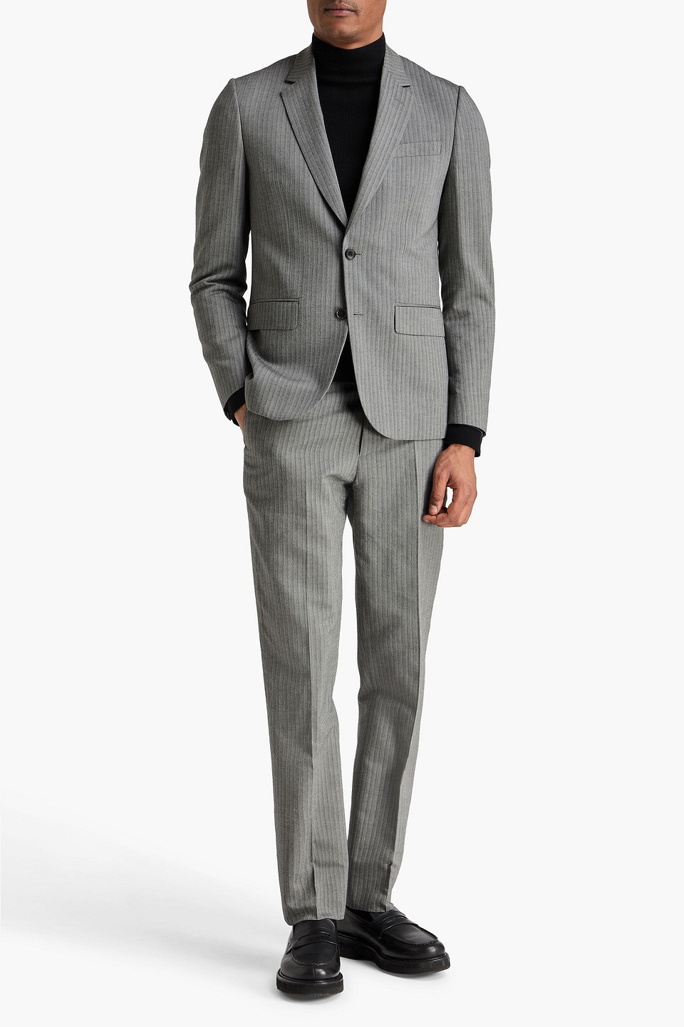  Paul Smith - Anzug Aus Tweed Mit Fischgratmuster - Grau - Us 36 