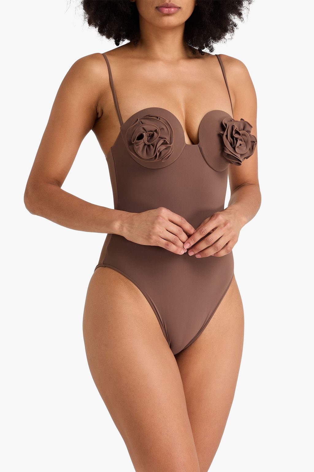 MAGDA BUTRYM لباس سباحة مُدعّم بأسلاك سفلية ومُزيّن بزخارف الأزهار