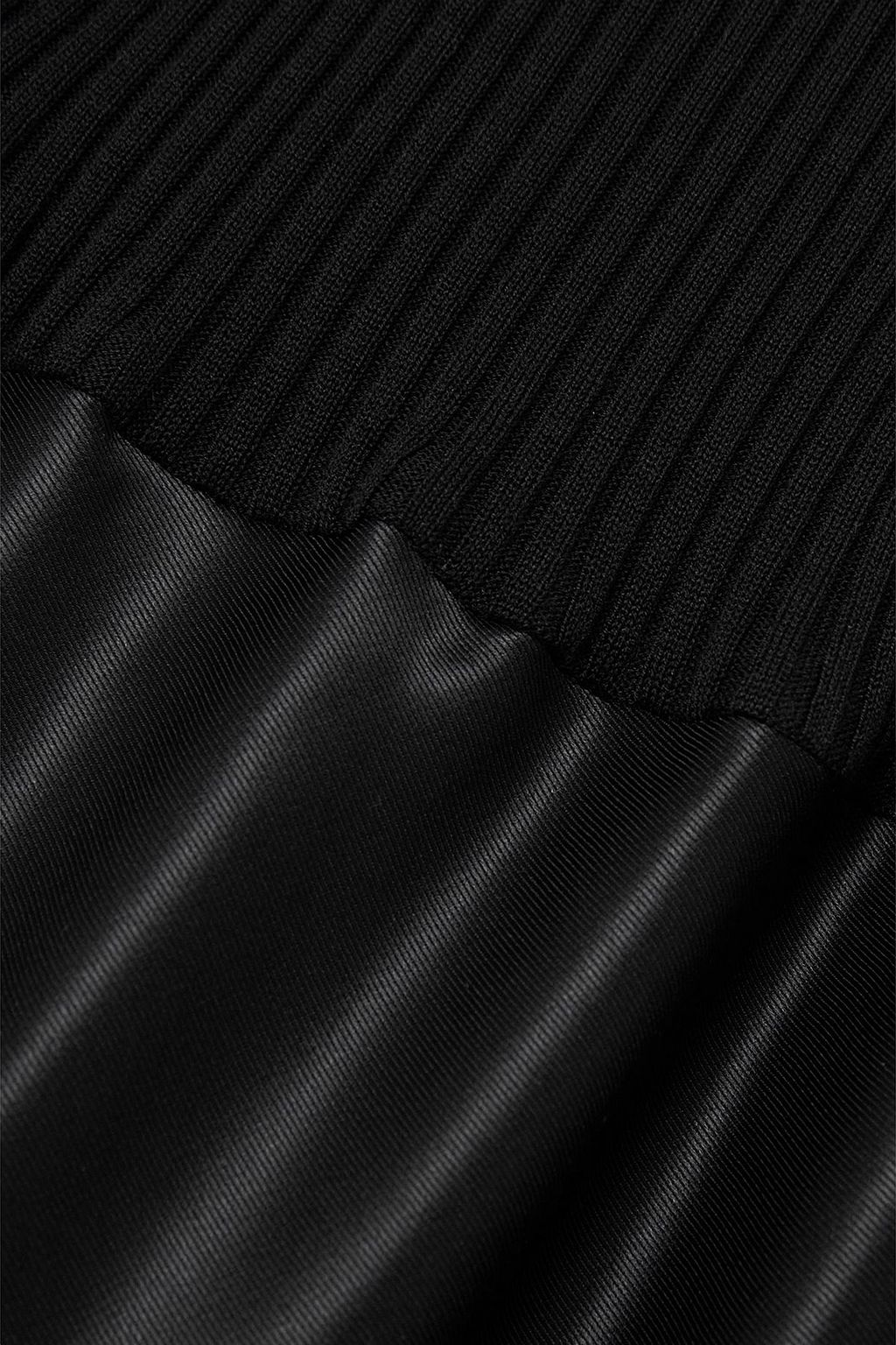 GABRIELA HEARST Gilman off-the-shoulder ribbed cashmere and silk-twill midi dress