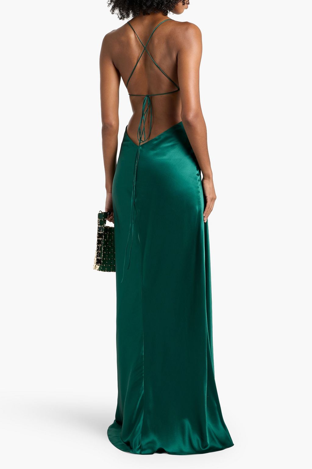 MICHELLE MASON Cutout silk-satin gown
