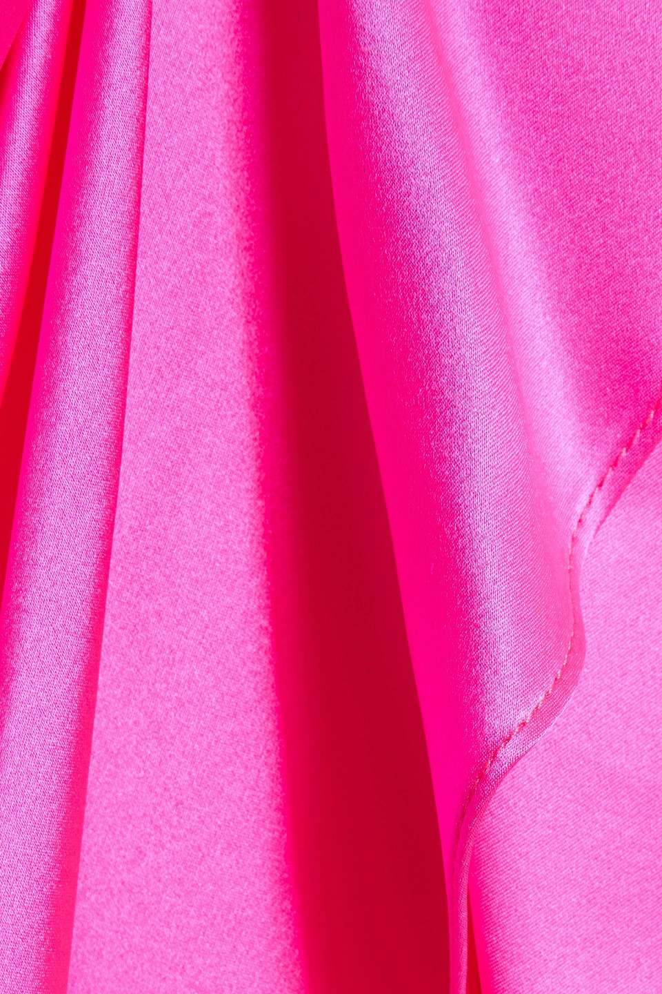 Michelle Mason Wrap-effect Silk-satin Mini Dress In Pink