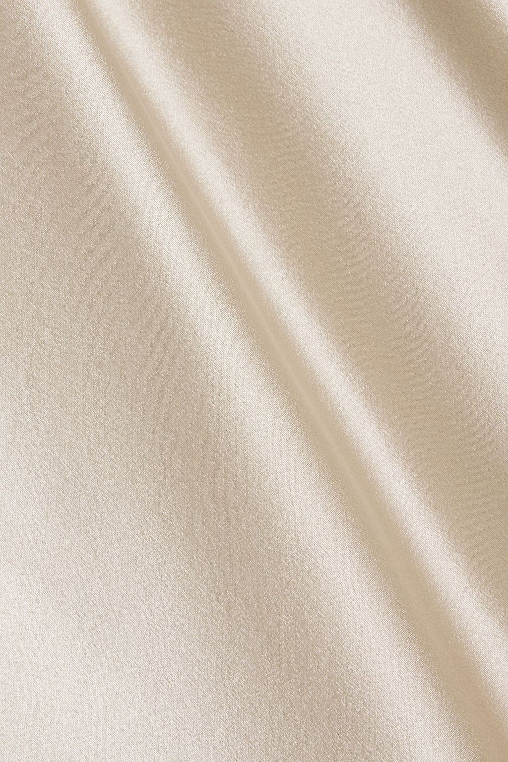 MICHELLE MASON Open-back devoré-velvet mini wrap dress