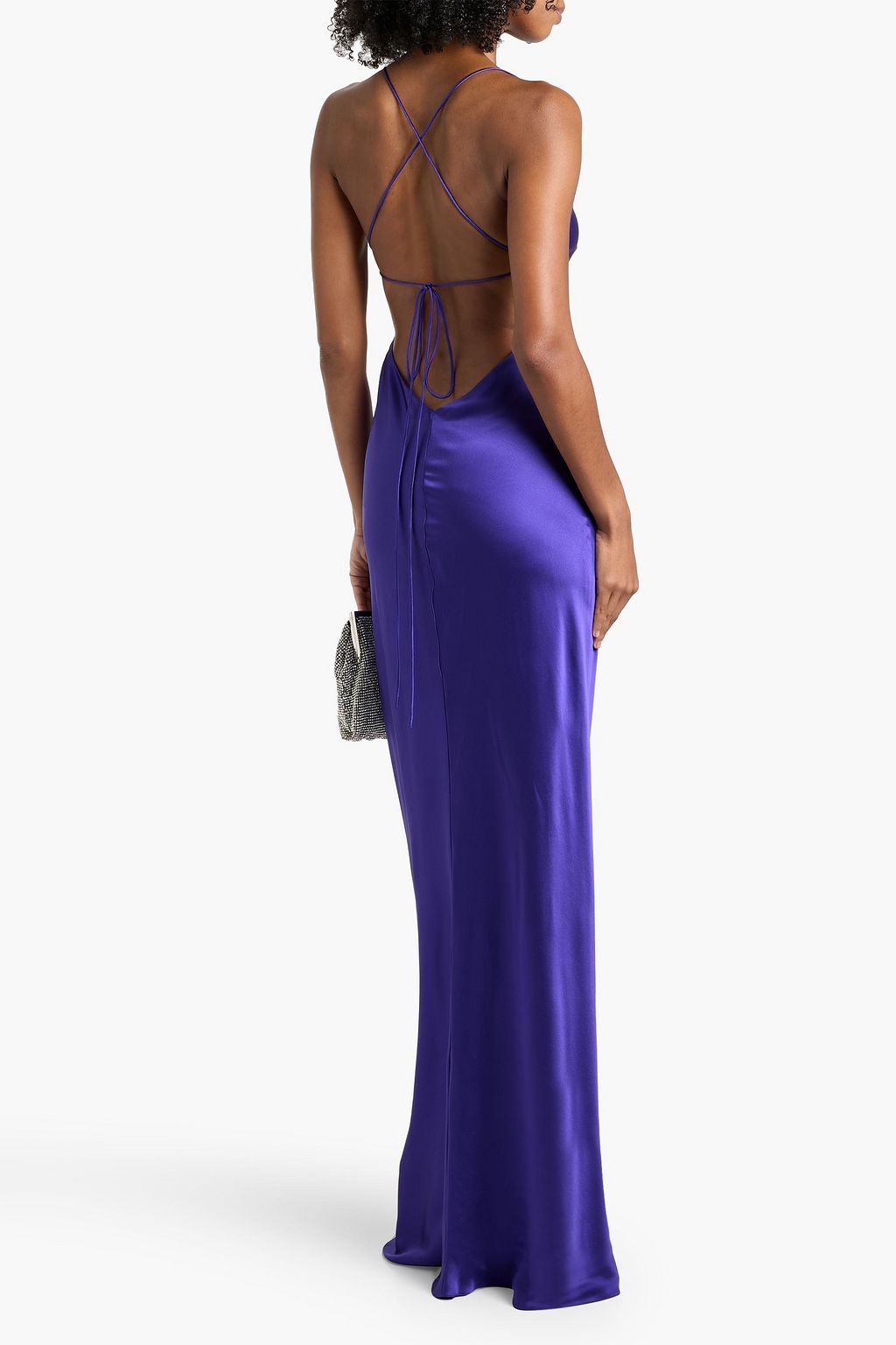 MICHELLE MASON Cutout silk-satin gown