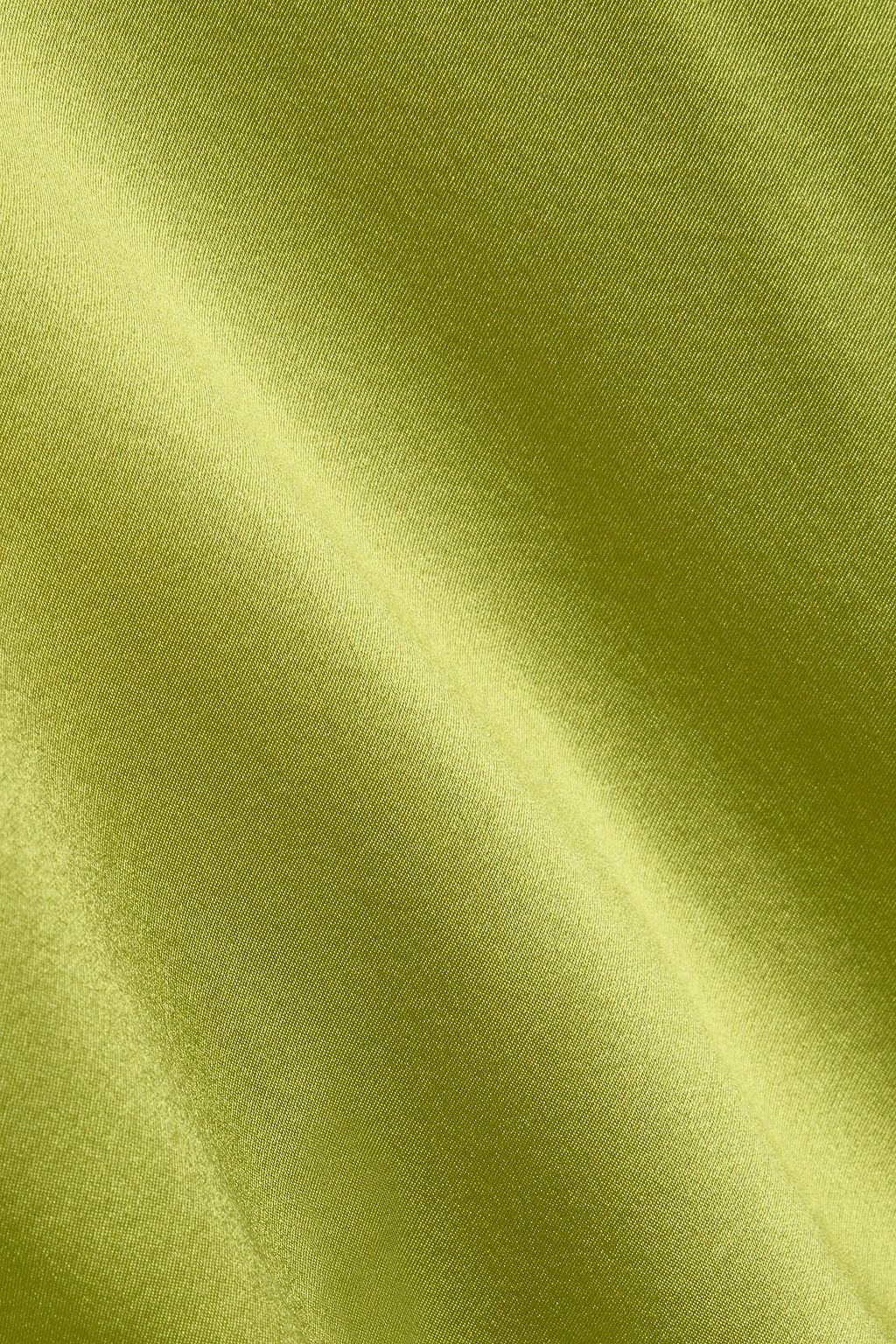 MICHELLE MASON One-shoulder draped silk-satin mini dress