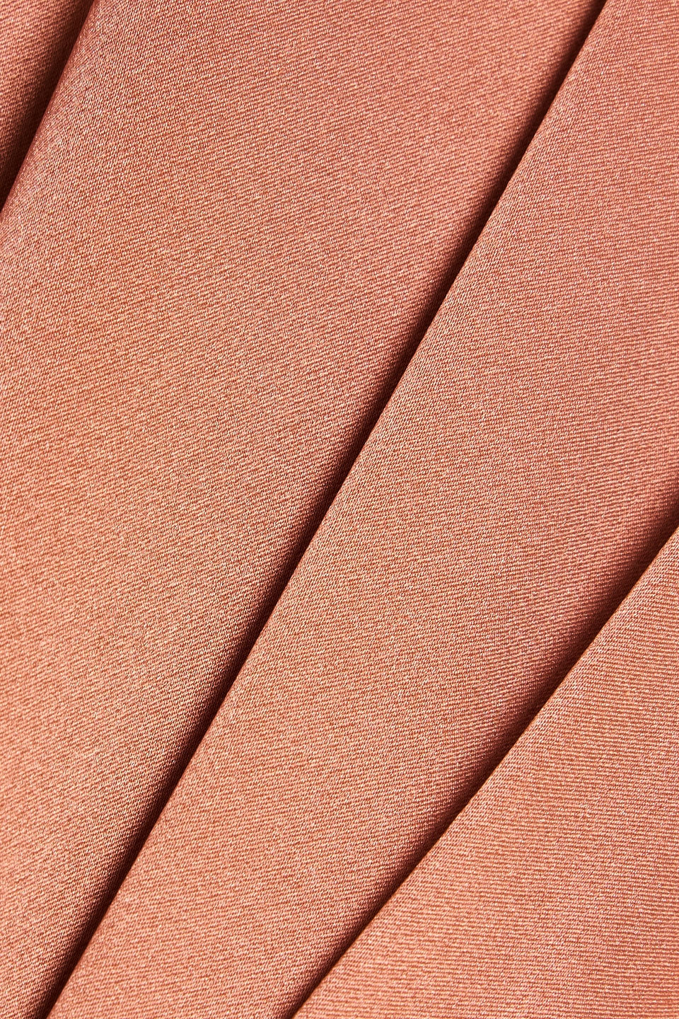 Michelle Mason Twisted Silk-satin Mini Dress In Brown