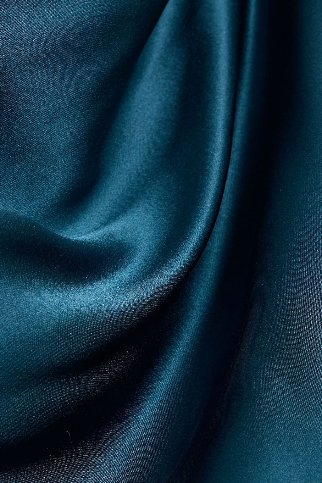 MICHELLE MASON One-shoulder draped silk-satin top