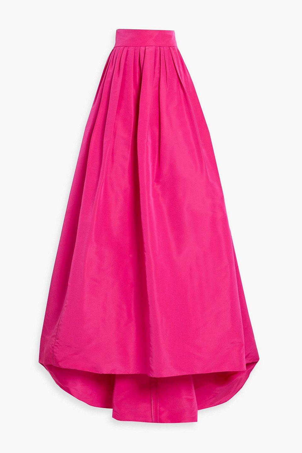 Carolina Herrera Pleated Silk-faille Maxi Skirt In Pink
