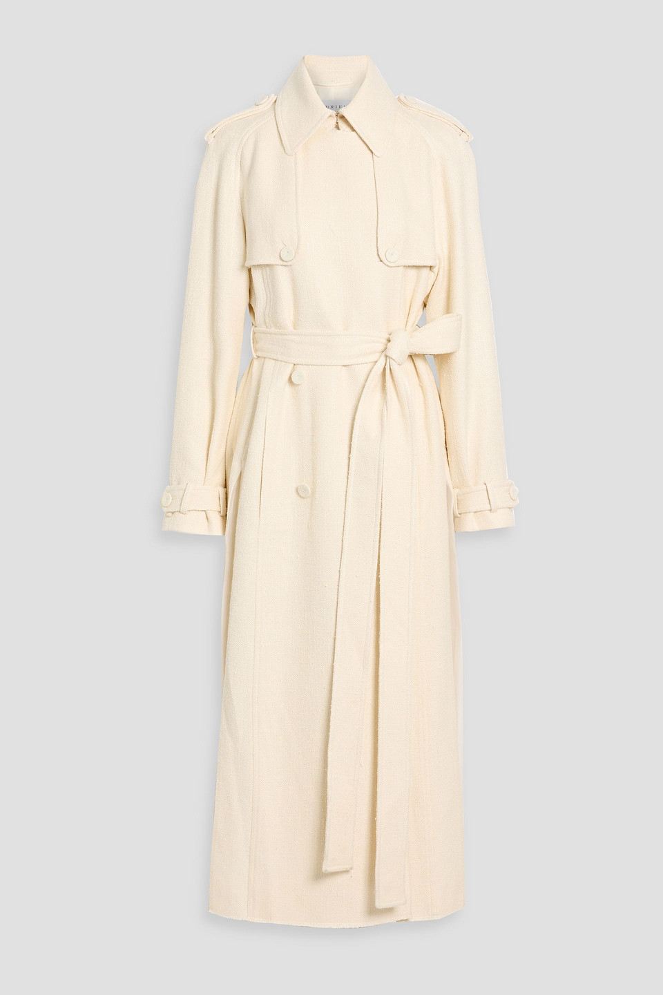 Gabriela Hearst Eithne Silk And Wool-blend Tweed Trench Coat In Multi