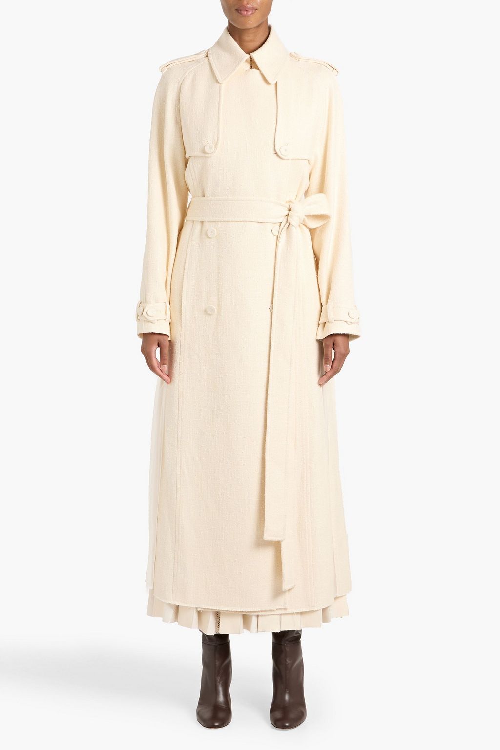 GABRIELA HEARST Eithne silk and wool-blend tweed trench coat