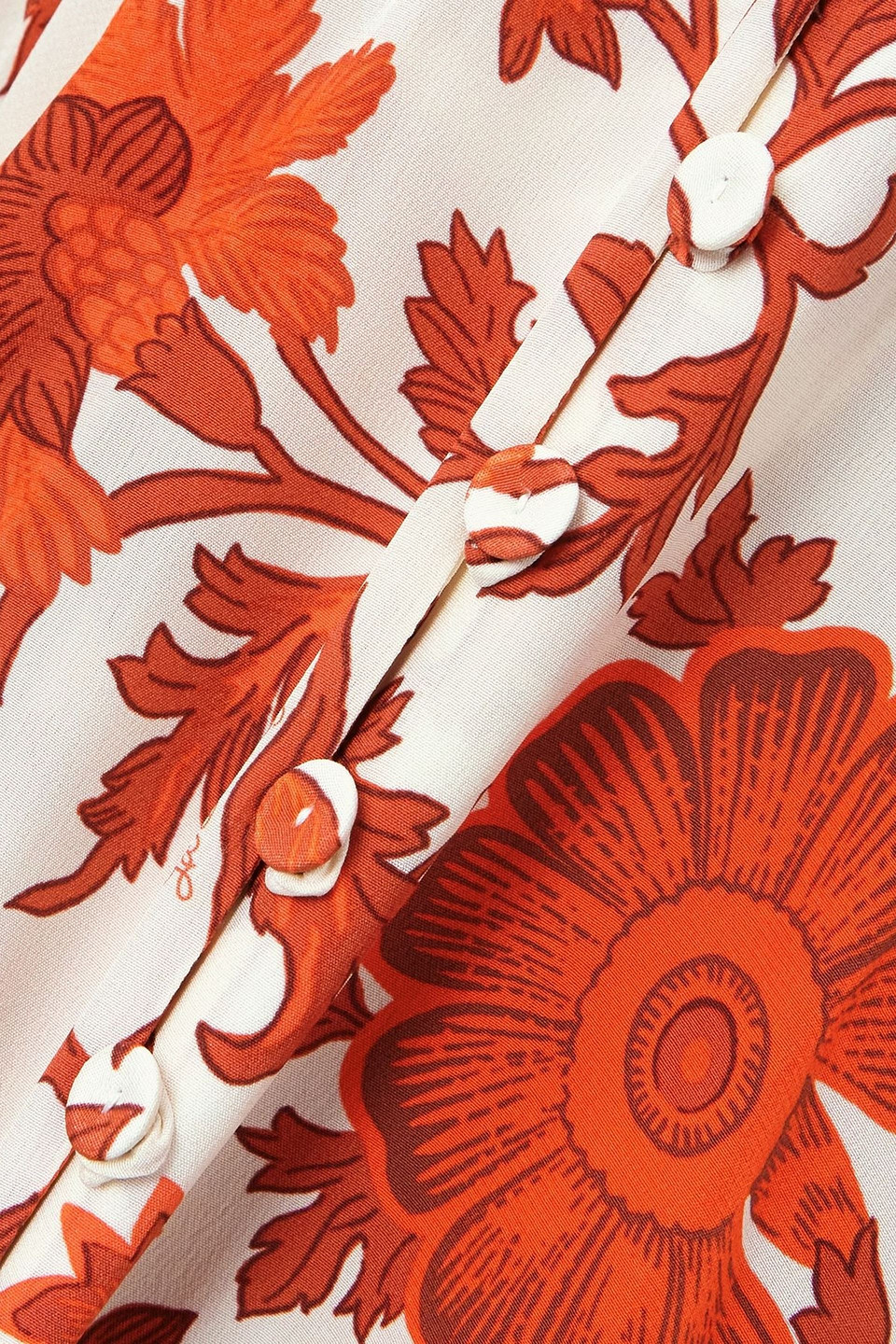 La Doublej Orlebar Brown Eyes Up Here Pleated Floral-print Silk Maxi Dress In Red