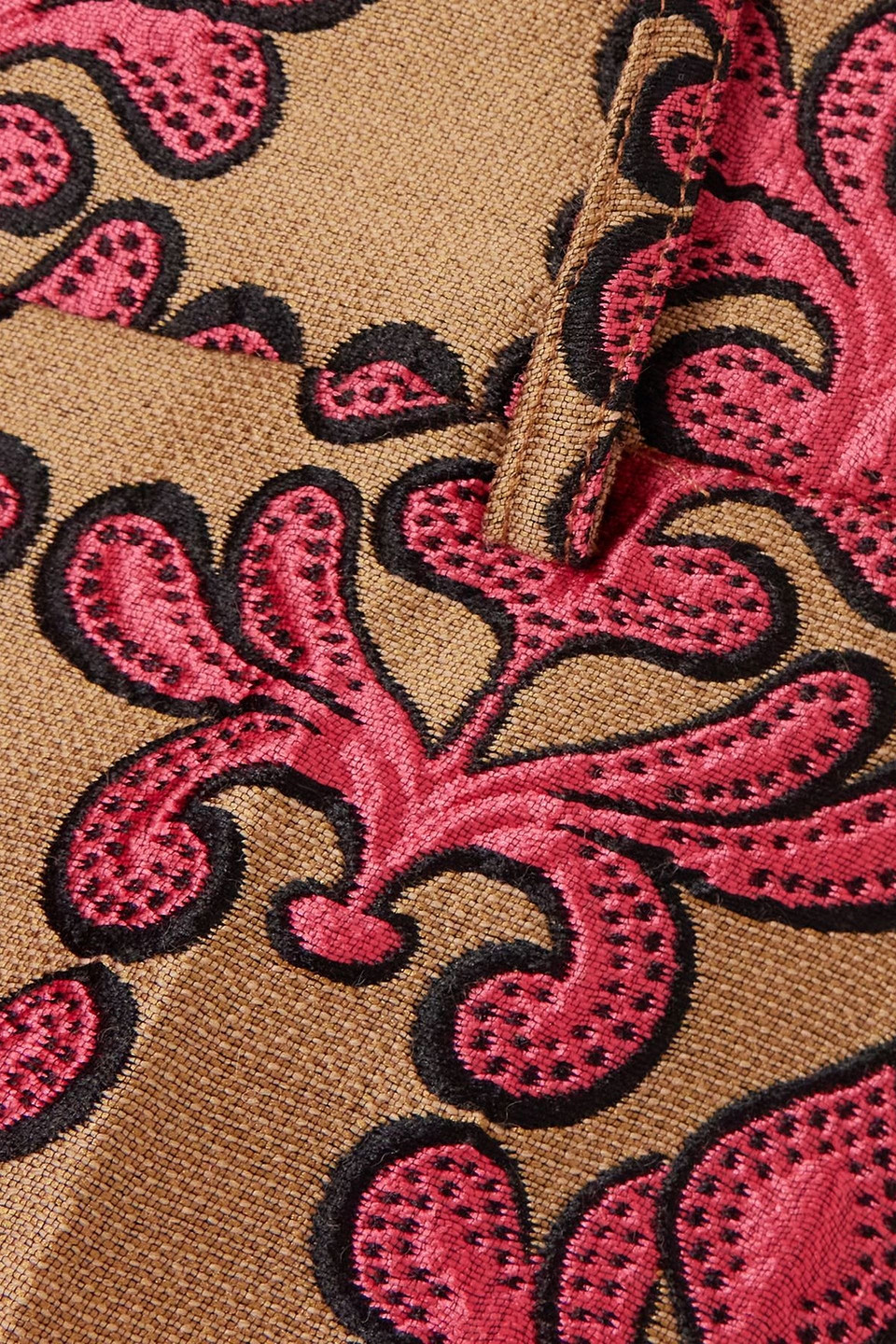 La Doublej Hendrix Jacquard Wide-leg Pants In Brown