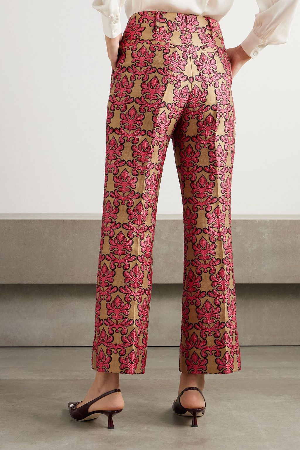 LA DOUBLEJ Hendrix jacquard wide-leg pants
