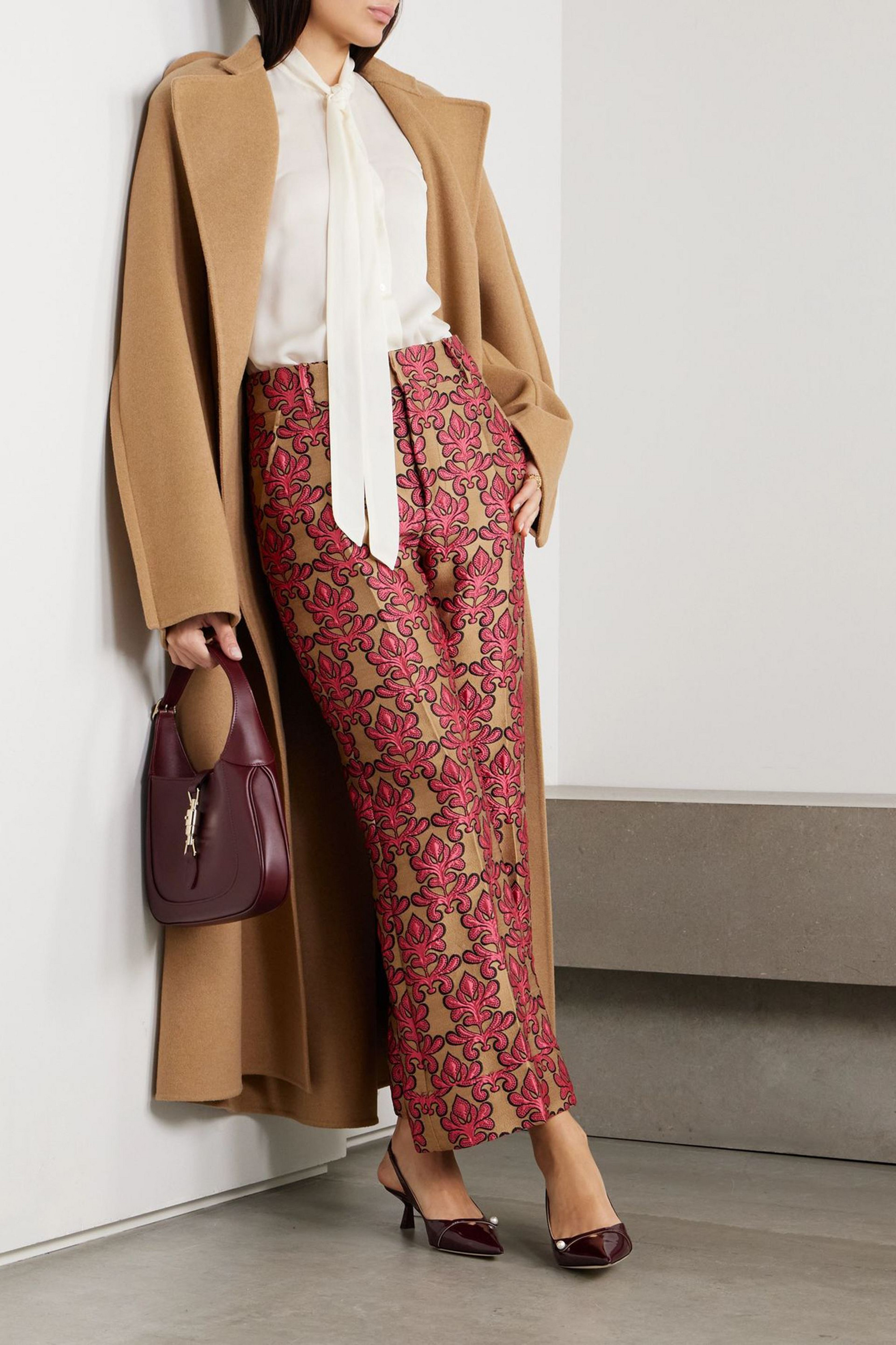 La DoubleJ Hendrix jacquard wide-leg pants