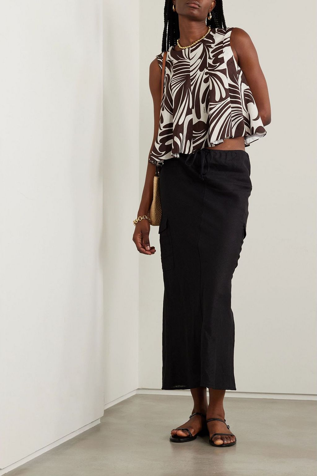 LA DOUBLEJ Icing On Top printed jacquard top