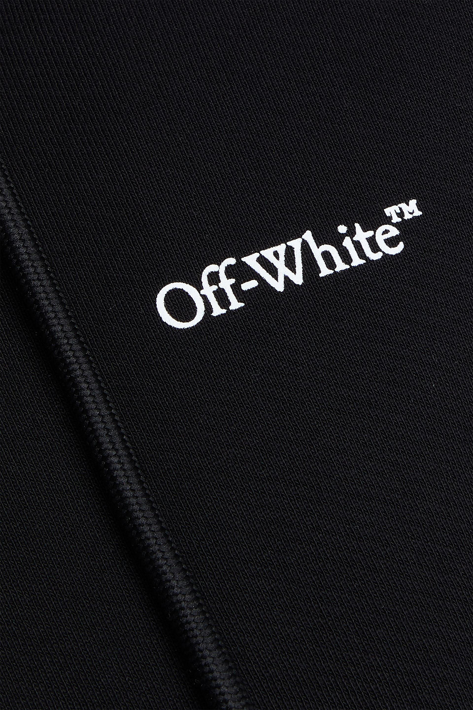 Off-white Vanish Arrow Printed French Cotton-terry Hoodie In Black