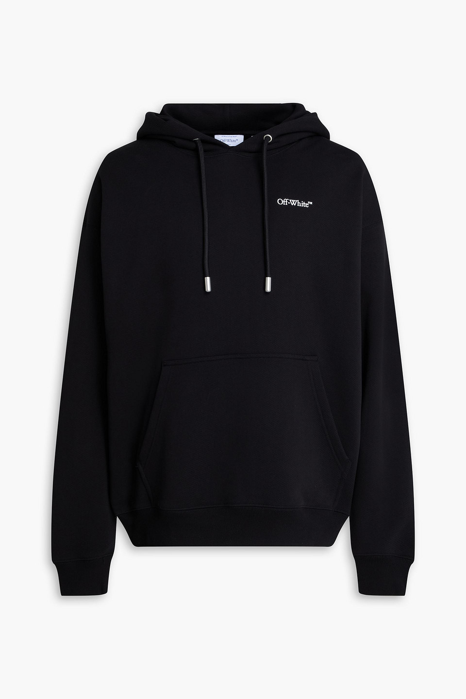 Off-white Vanish Arrow Printed French Cotton-terry Hoodie In Black