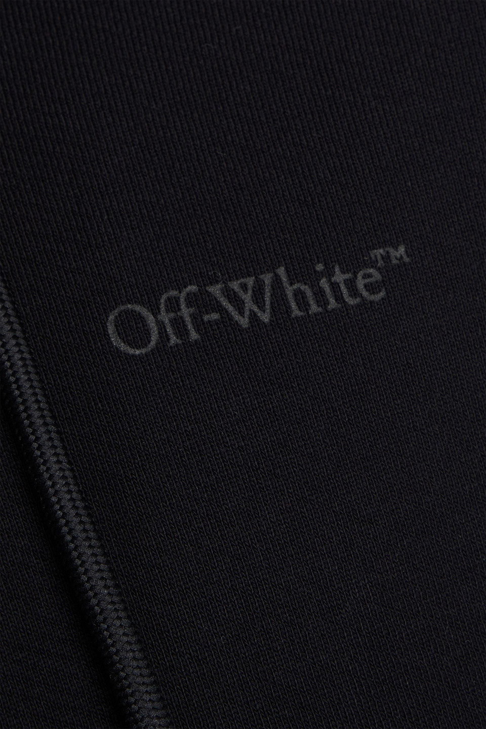 Off-white Vanish Arrow Printed French Cotton-terry Hoodie In Black
