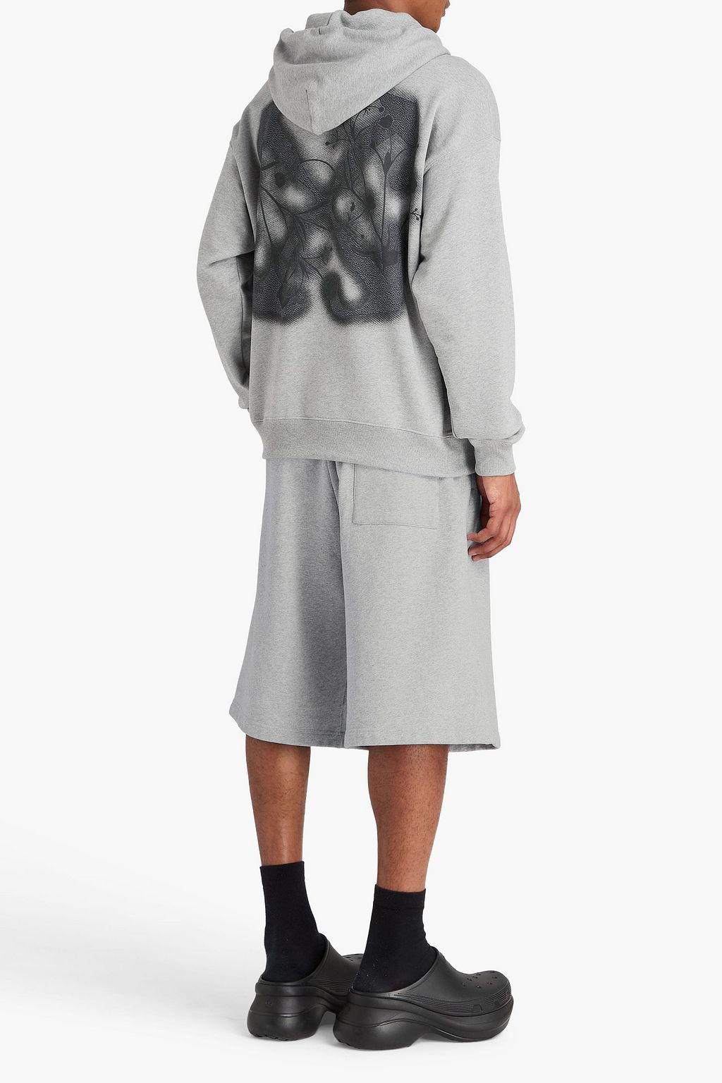 OFF-WHITE™ Flower Arrow printed French cotton-terry hoodie