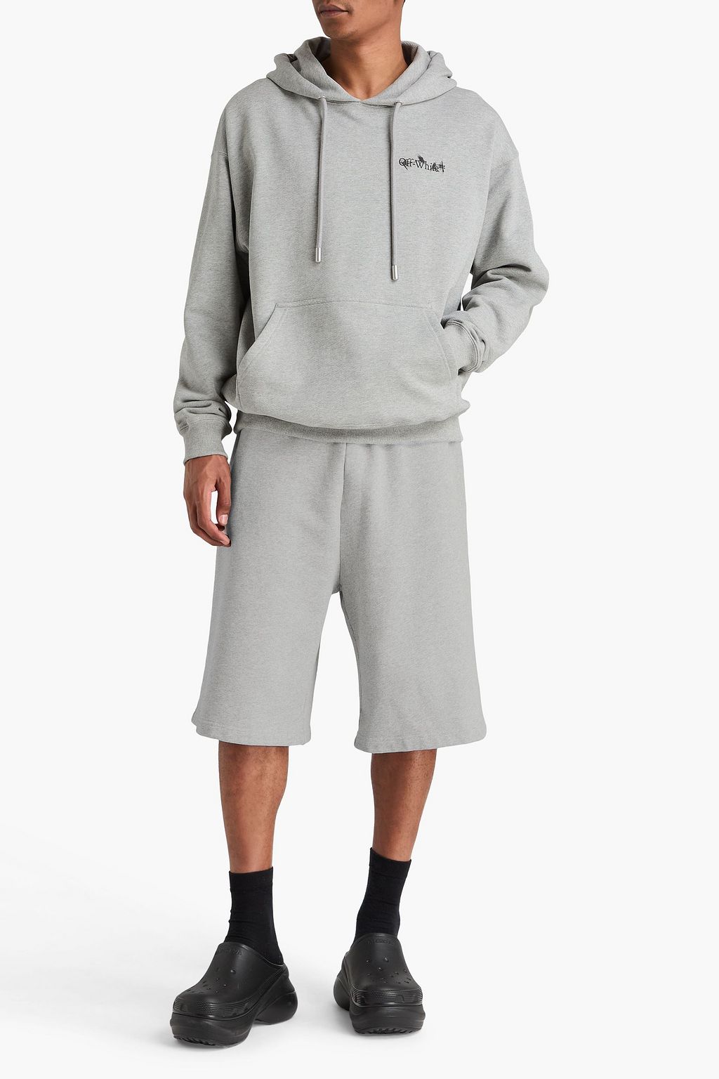 OFF-WHITE™ Flower Arrow printed French cotton-terry hoodie