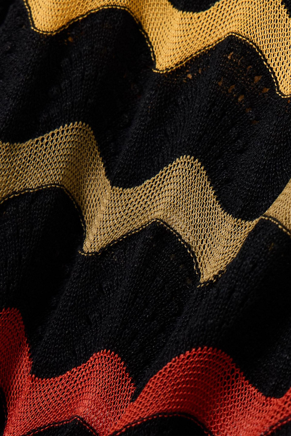 La Doublej Zephyr Striped Pointelle-knit Linen-blend Straight-leg Pants In Multi