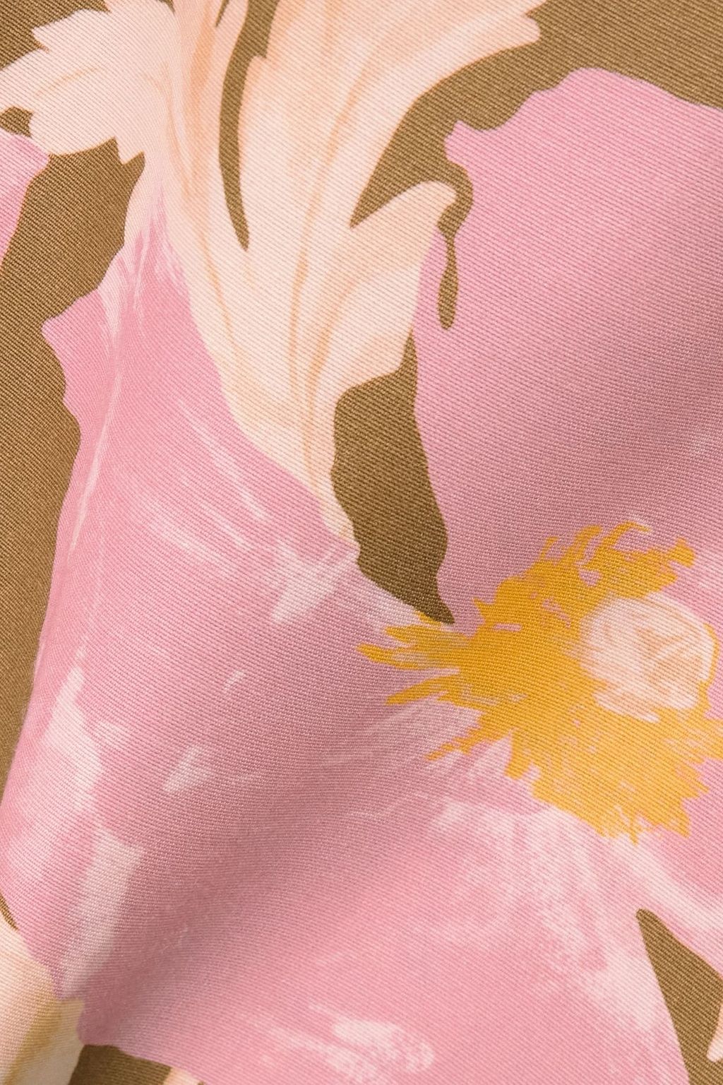 LA DOUBLEJ Printed wool-blend cady midi skirt