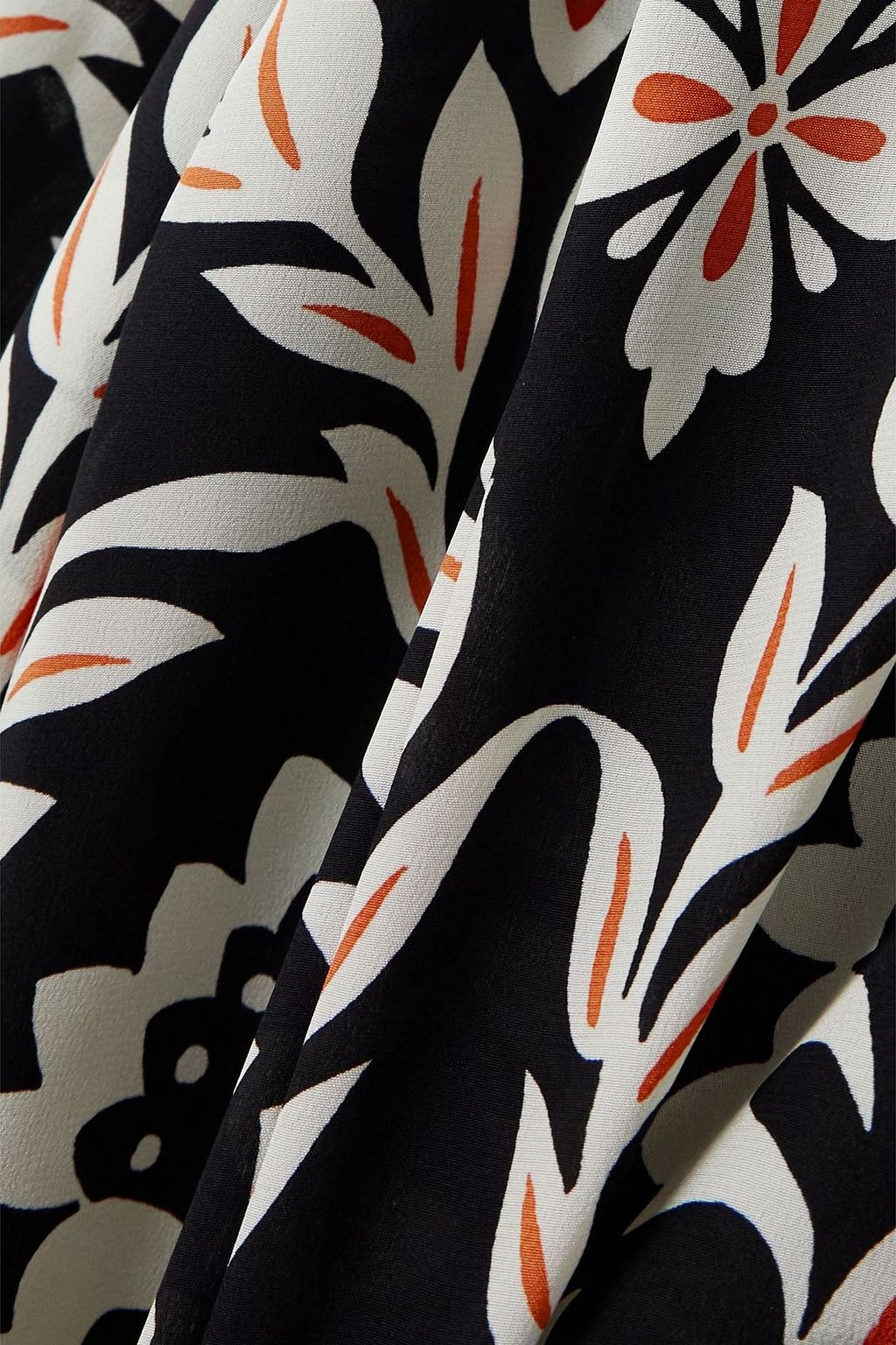 LA DOUBLEJ Ascot pussy-bow printed silk crepe de chine shirt