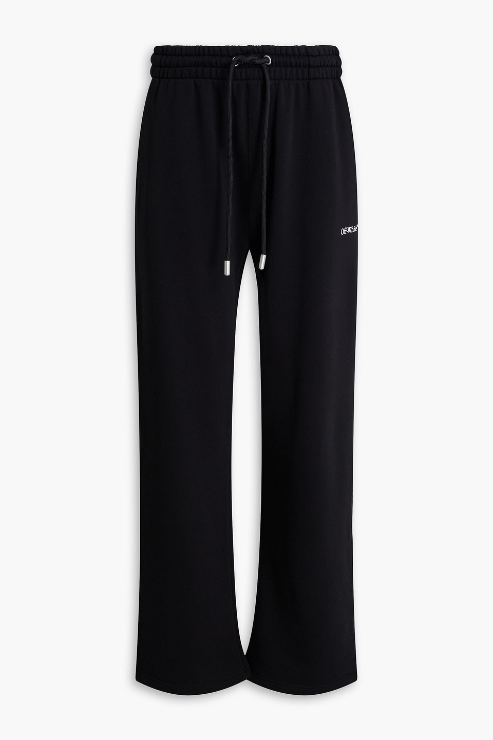 Off-white Pixel Printed French Cotton-terry Sweatpants In Black