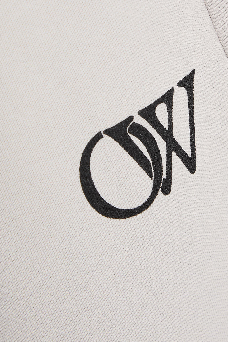 Off-white Printed French Cotton-terry Sweatpants In Gray