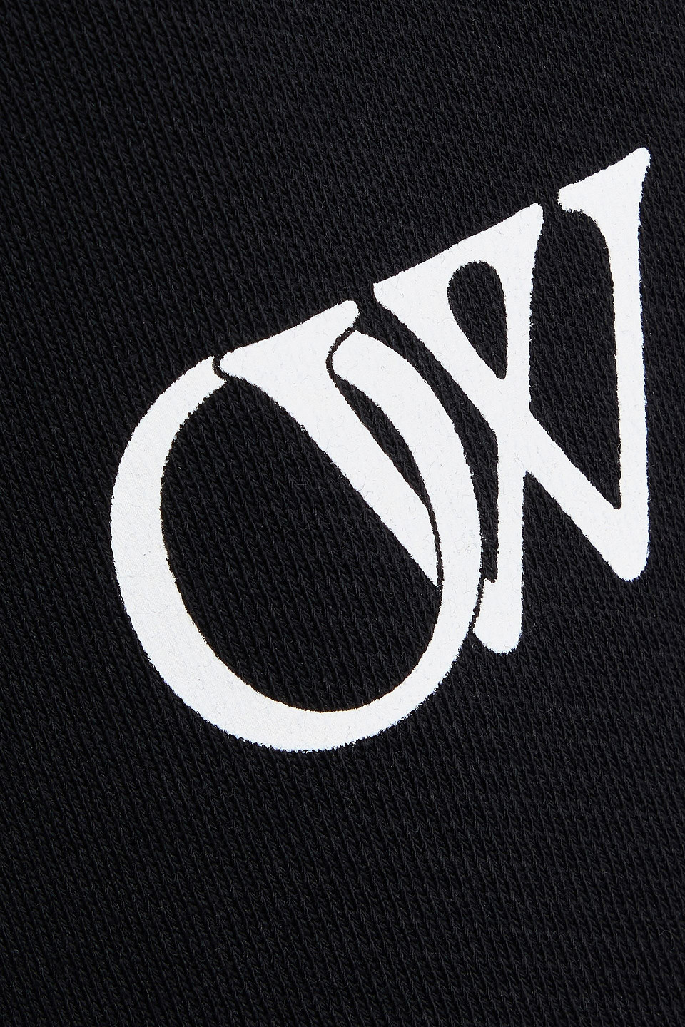 Off-white Printed French Cotton-terry Sweatpants In Black