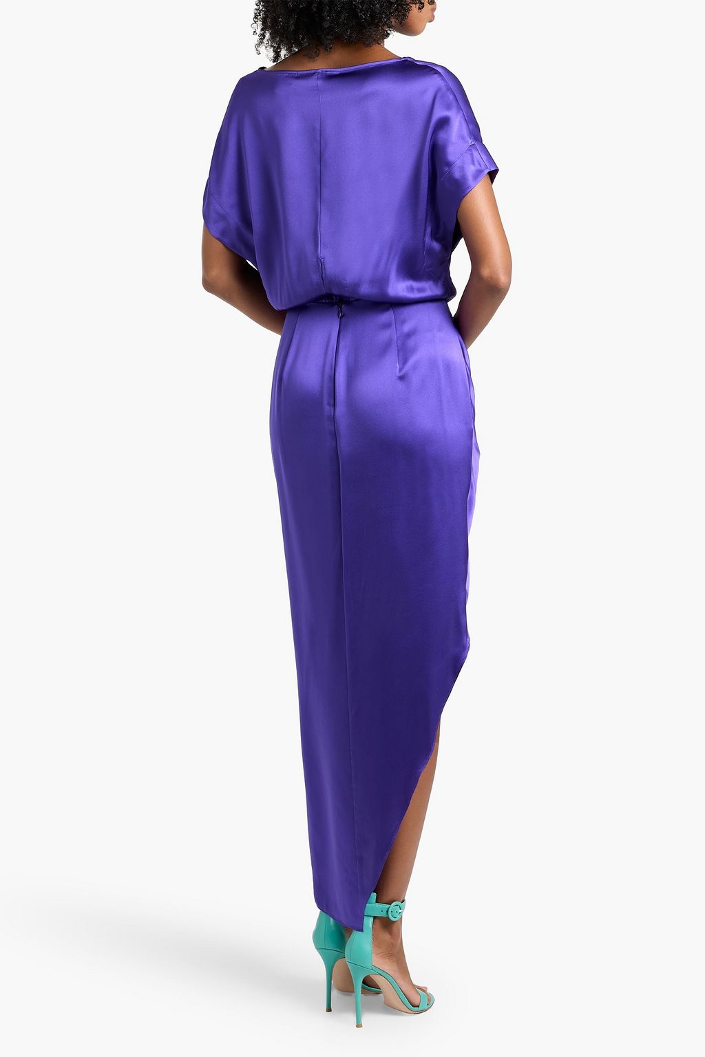 MICHELLE MASON Wrap-effect silk-satin maxi dress
