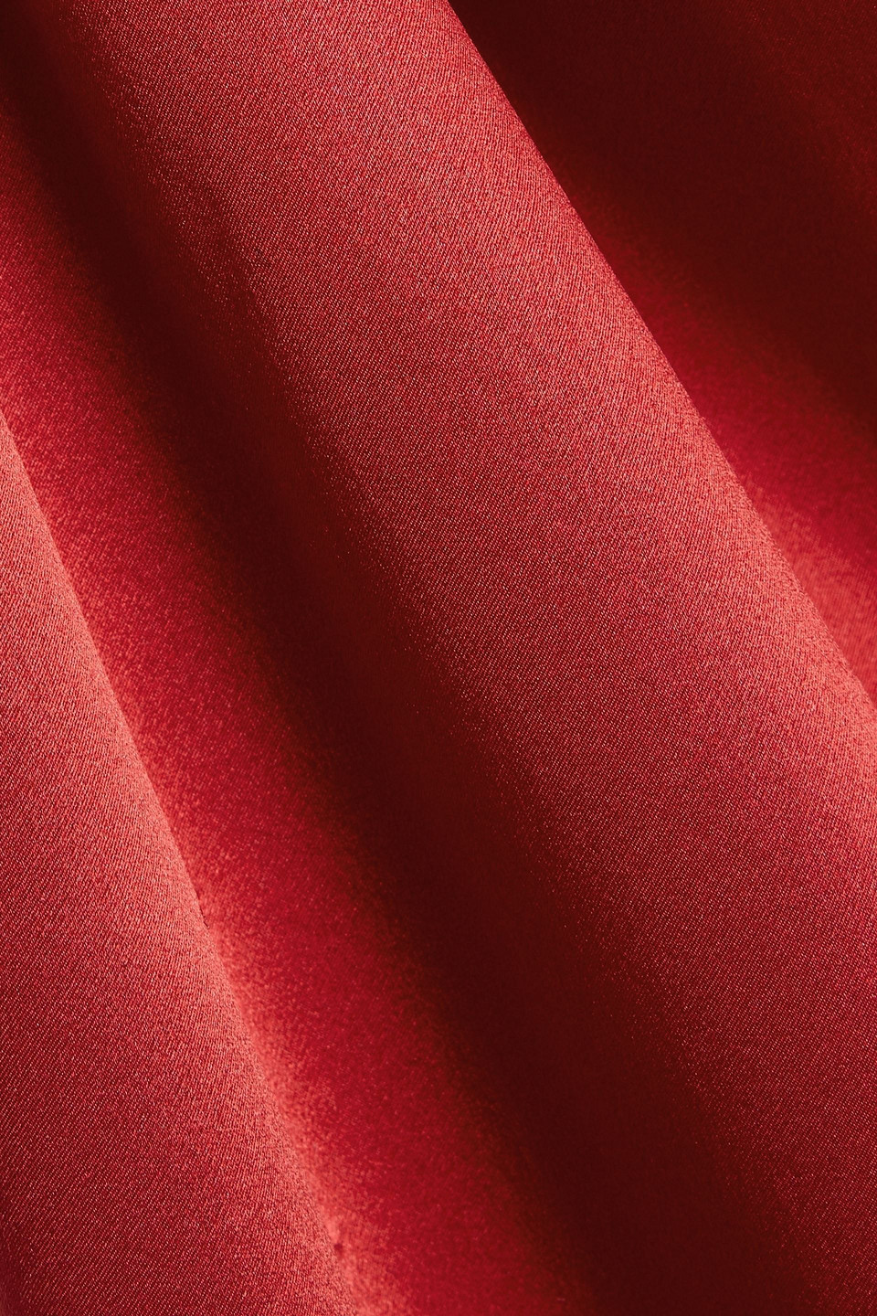 Michelle Mason One-shoulder Twisted Silk-satin Dress In Red