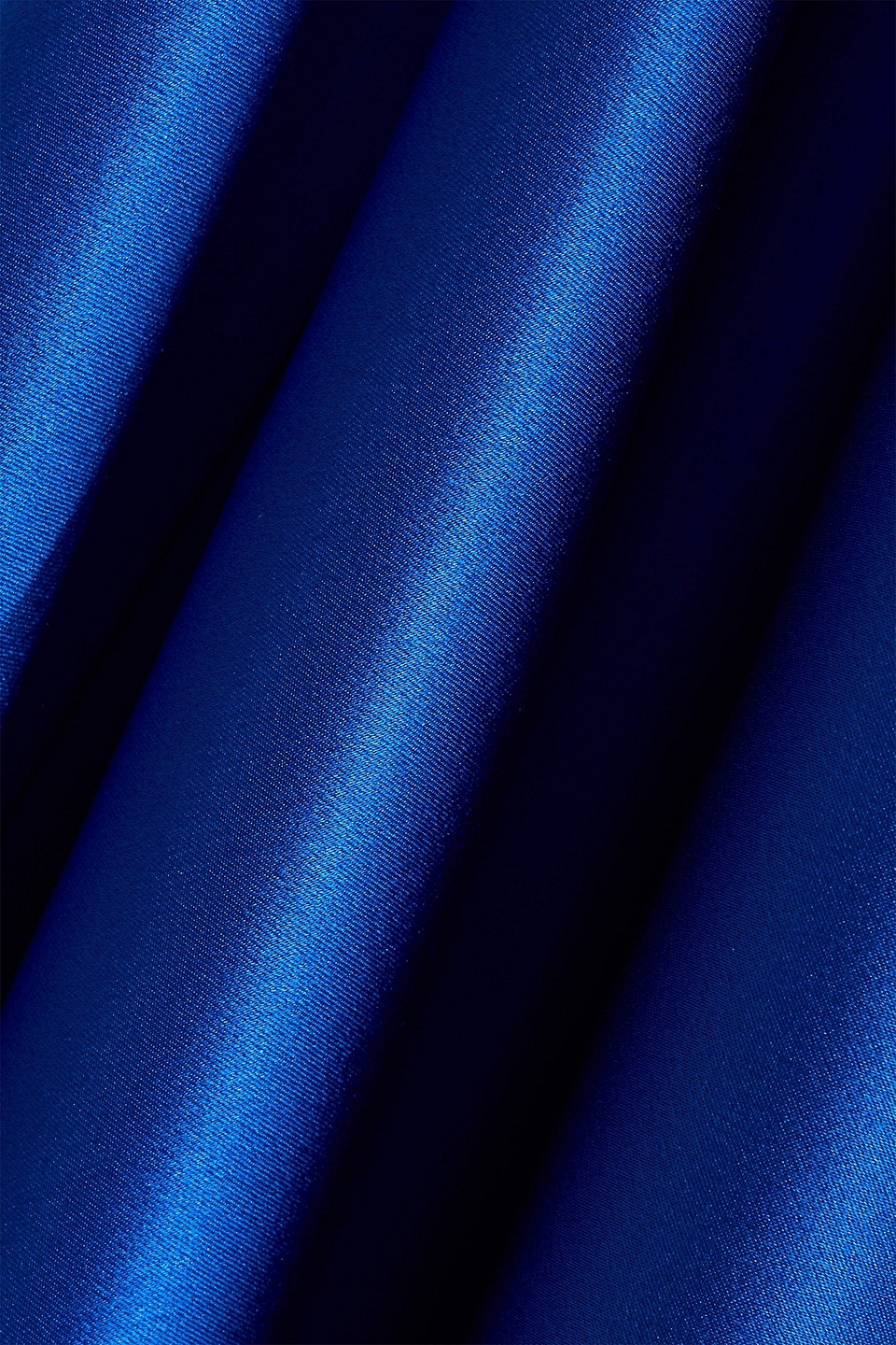 Michelle Mason Open-back Draped Silk-satin Gown In Multi