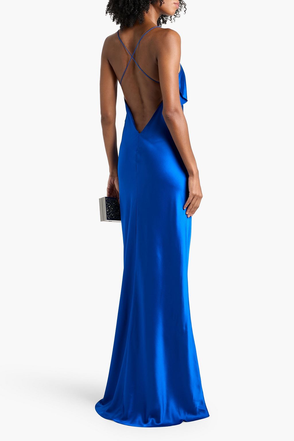 MICHELLE MASON Draped silk-satin gown