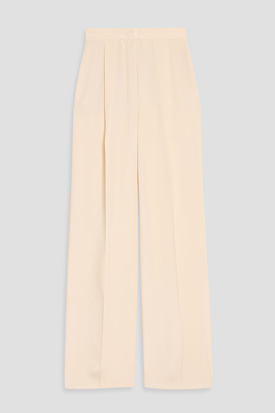 Max Mara Klaus Silk-satin Wide-leg Pants In White