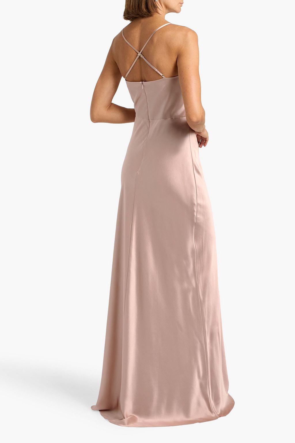 MICHELLE MASON Twisted cutout silk-satin gown