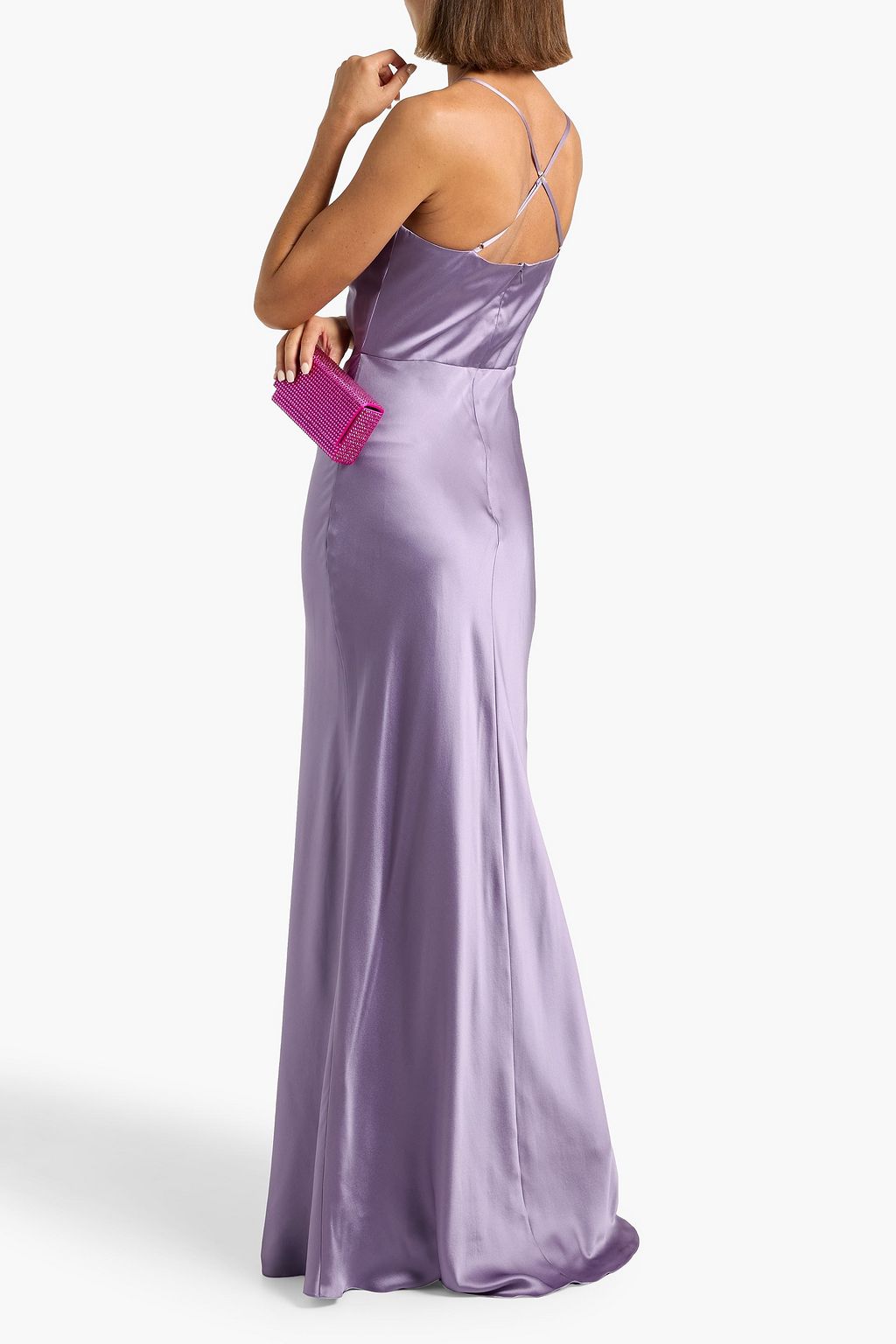 MICHELLE MASON Twisted cutout silk-satin gown