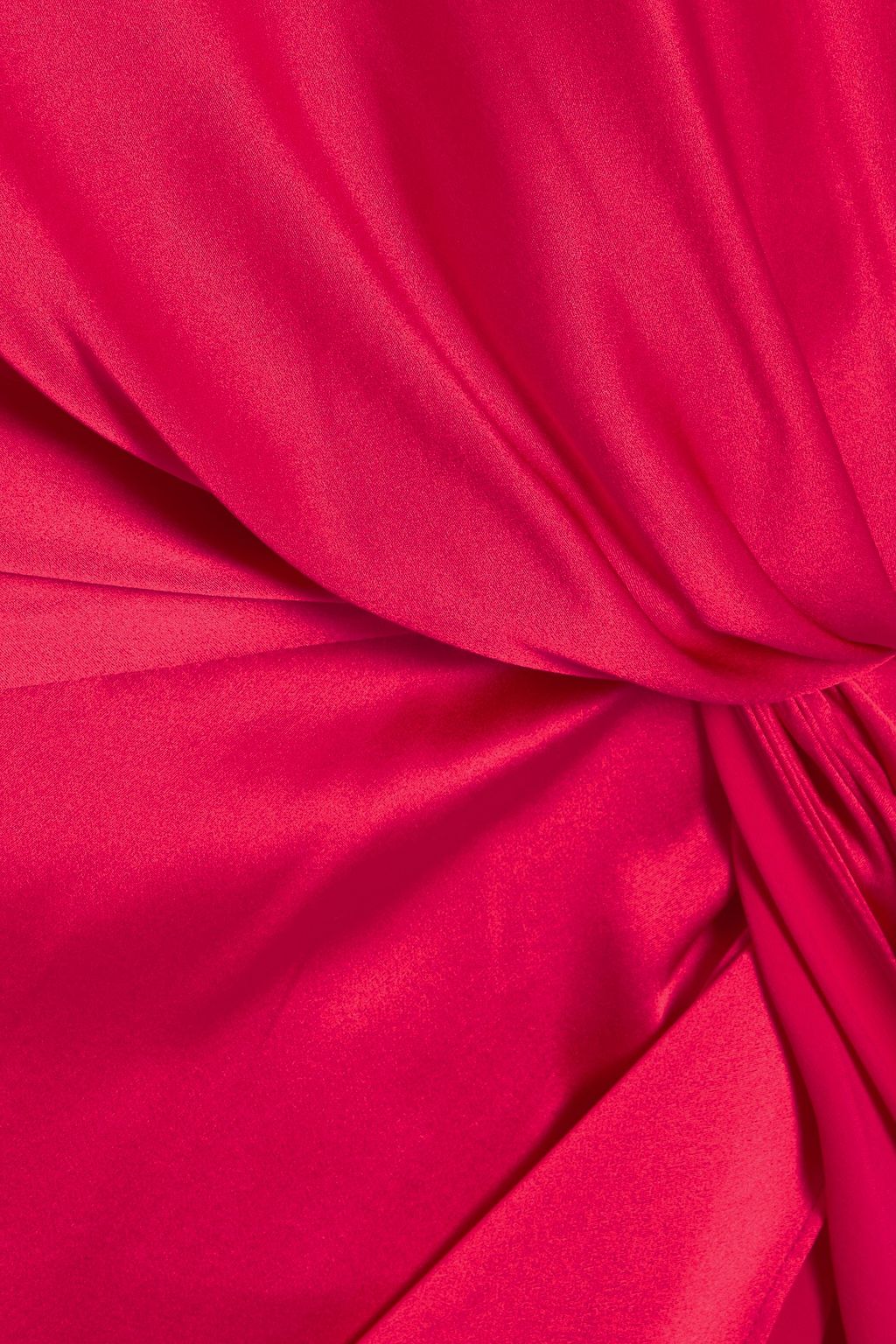 MICHELLE MASON One-shoulder twisted silk-satin dress