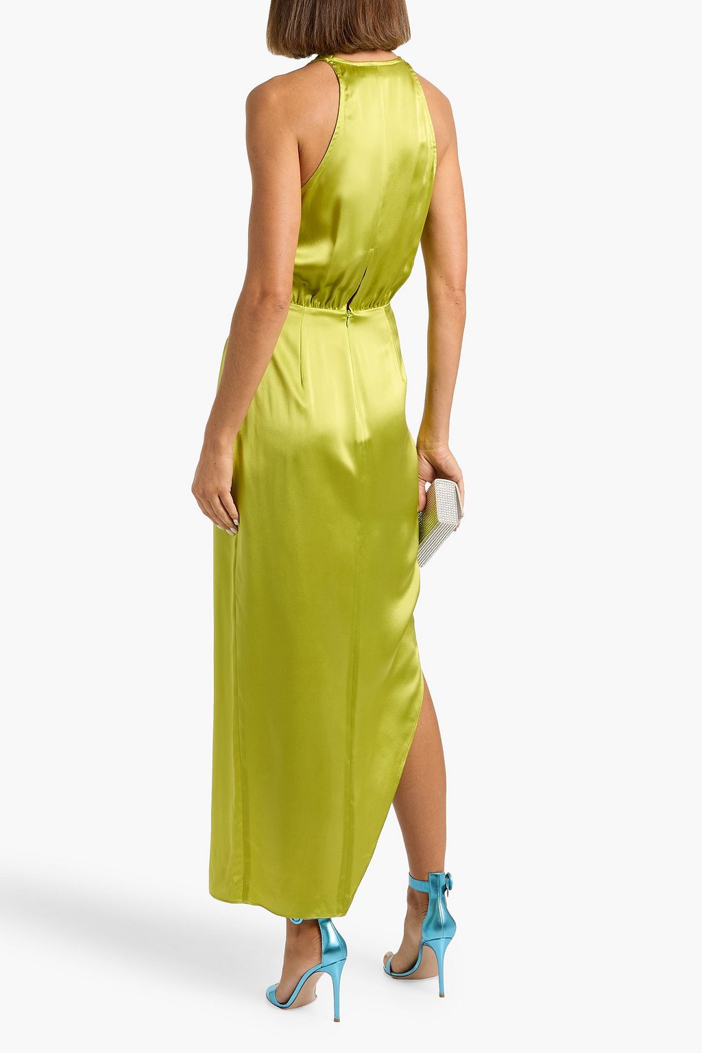 MICHELLE MASON Wrap-effect silk-satin midi dress