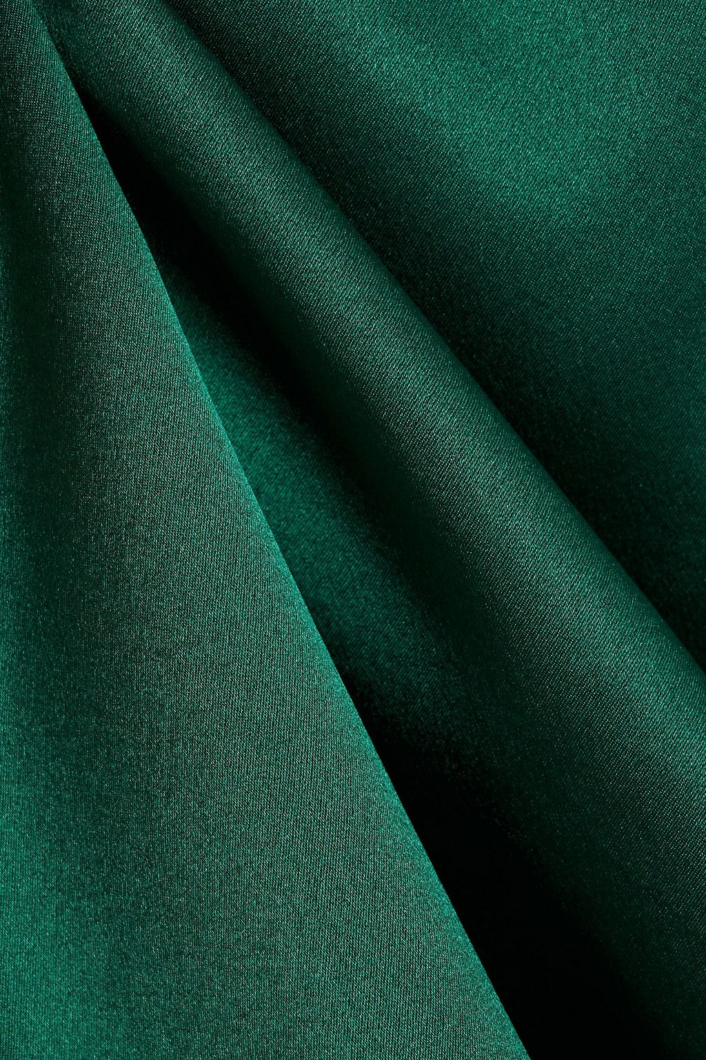 MICHELLE MASON One-shoulder draped silk-satin top