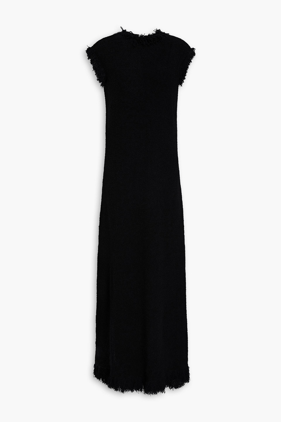 Proenza Schouler Cutout Bouclé-knit Maxi Dress In Black