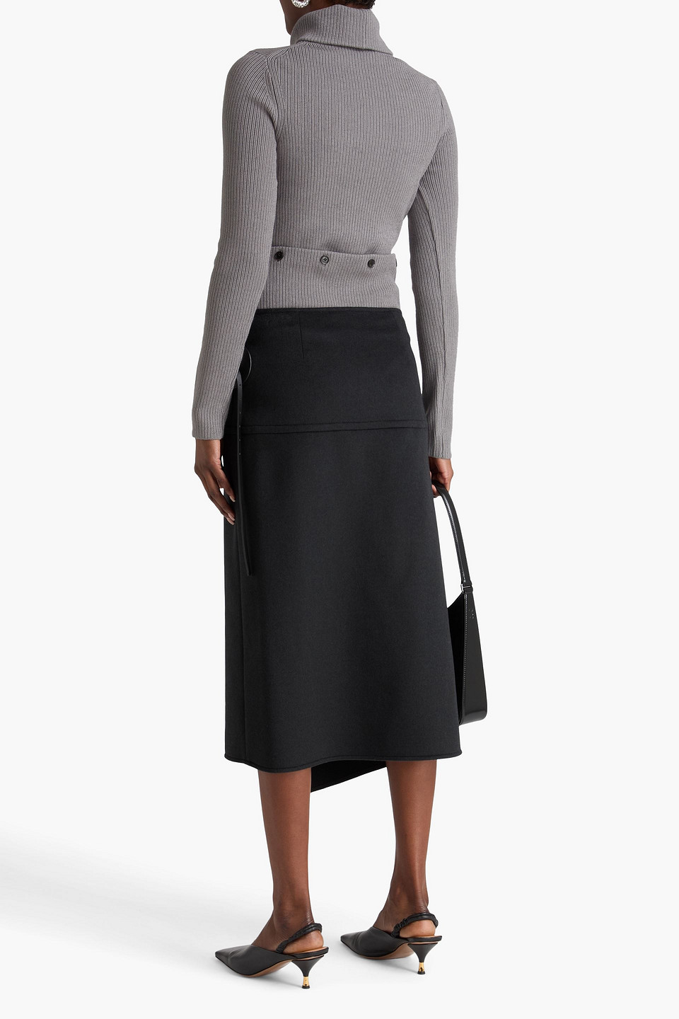  Proenza Schouler - Ribbed-knit Turtleneck Sweater - Grau - S 