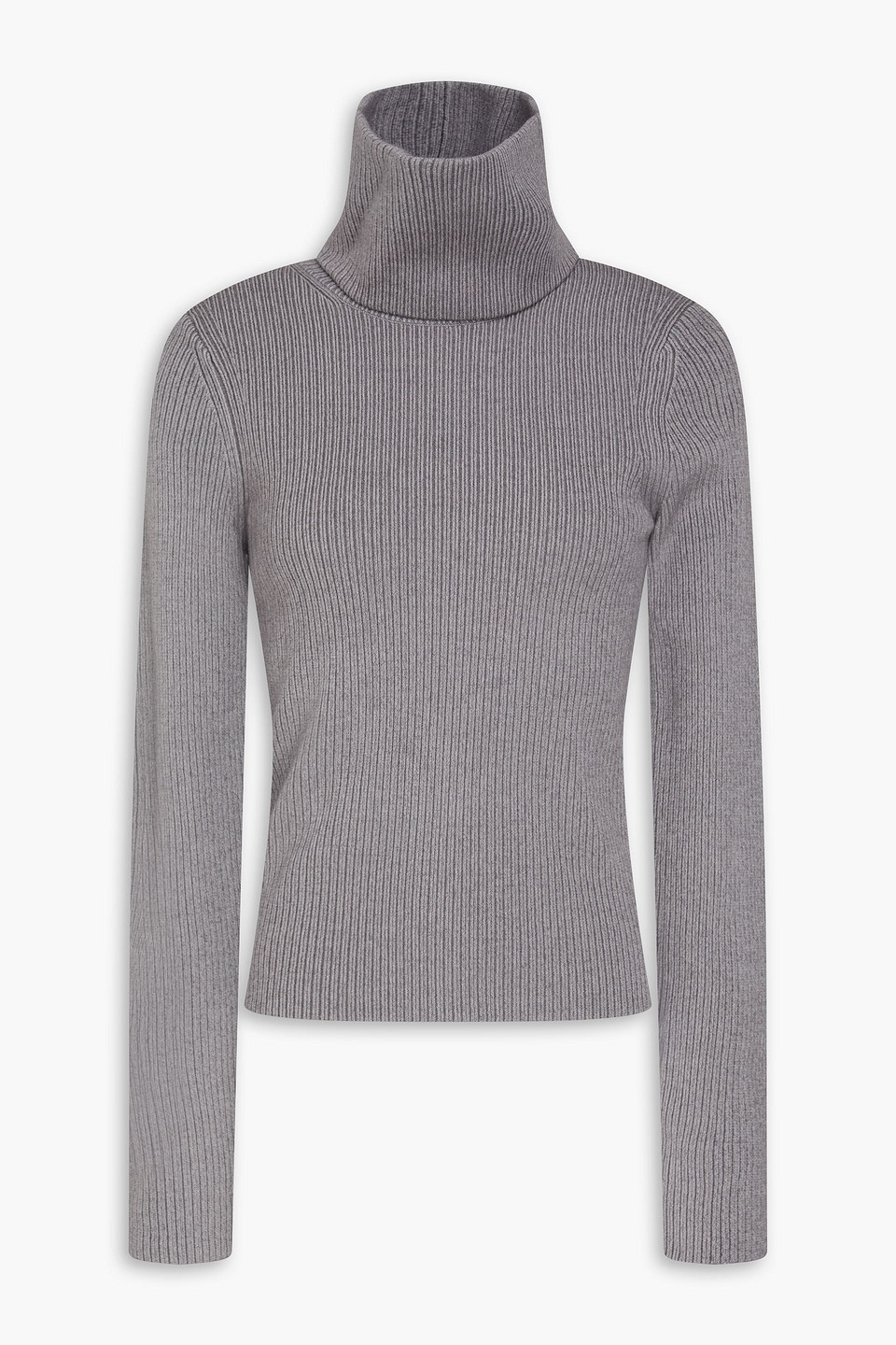 Proenza Schouler Ribbed-knit Turtleneck Sweater In Gray