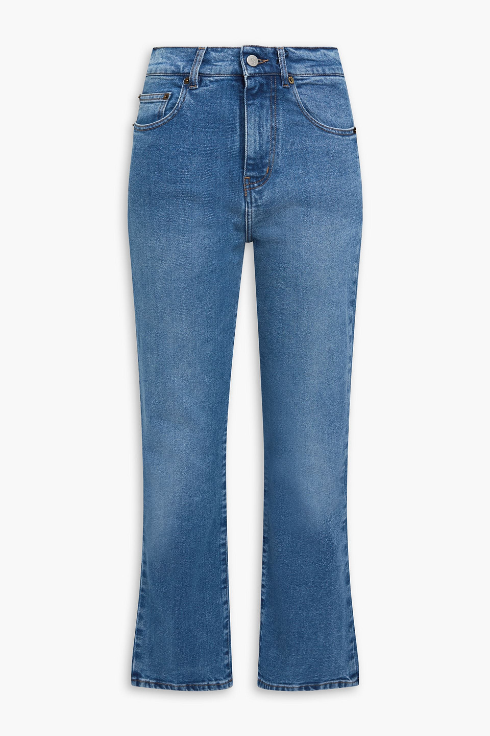Proenza Schouler High-rise Straight-leg Jeans In Blue