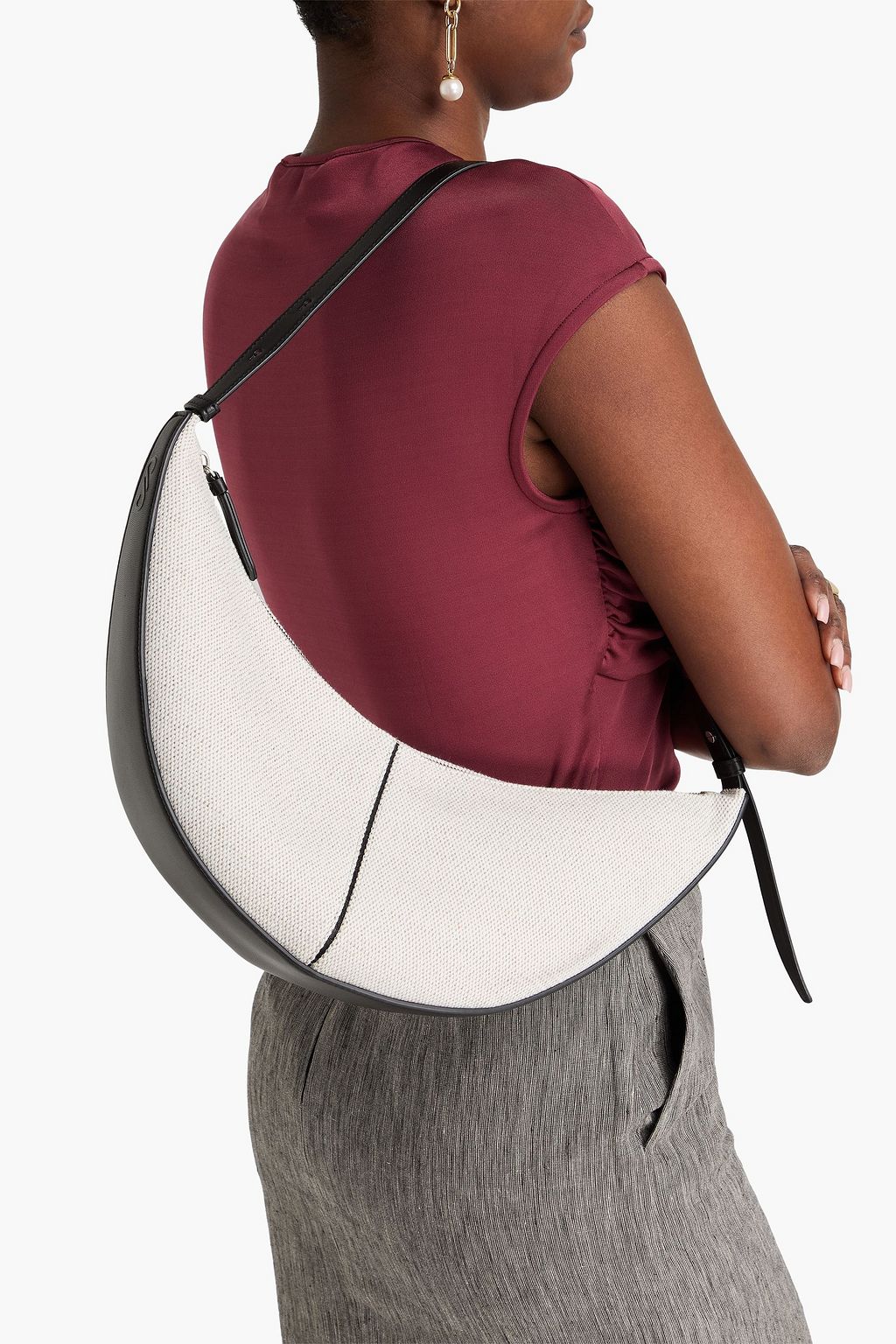 PROENZA SCHOULER Slide leather-trimmed canvas shoulder bag