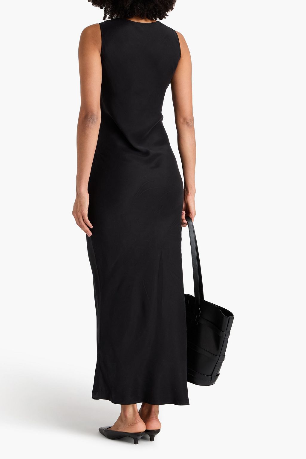 REMAIN BIRGER CHRISTENSEN فستان طويل من نسيج من مزيج الكوبرو المغسول